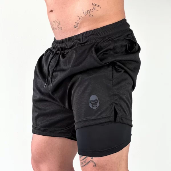 Kit 2 Shorts Kong Bermuda 2 em 1 Para Academia - Image 4