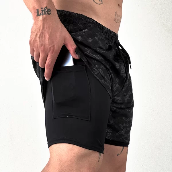 Kit 2 Shorts Kong Bermuda 2 em 1 Para Academia - Image 2