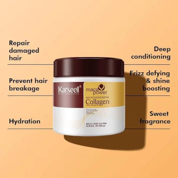 Kit Karseell Colagem Máscara Hidratação Profunda - Shampoo Condicionador e Óleo Kit 4 Unidades - Image 2