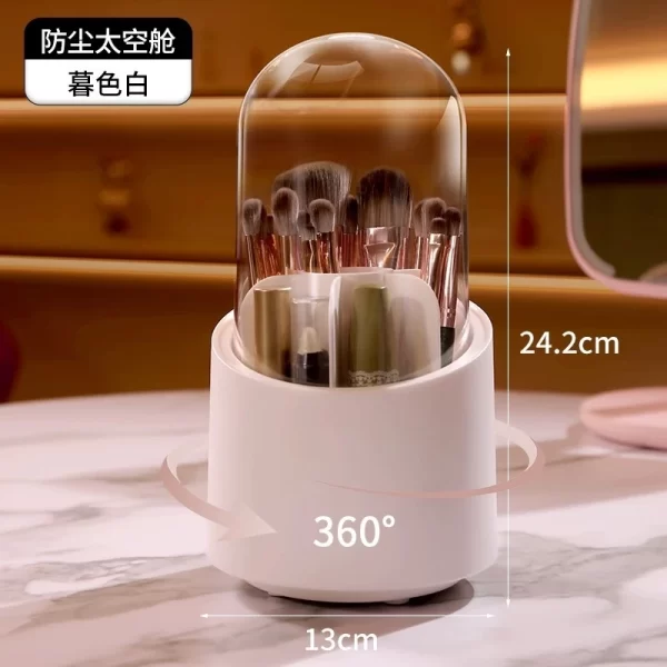 Rotação Organizador Portátil 360º De Mesa Cosmético Maquiagem Porta-escovas Batom Caixa Tubo - Image 4