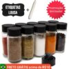 Kit 18 Potes Tempero Condimentos + Caneta e Etiquetas 100 ml