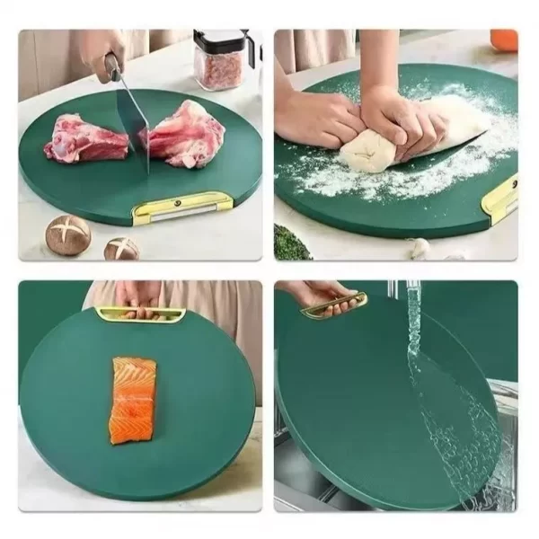 Tábua de Corte Verde Antibacteriana À Prova De Mofo Com Suporte Em Pé Para Cozinha - Image 2