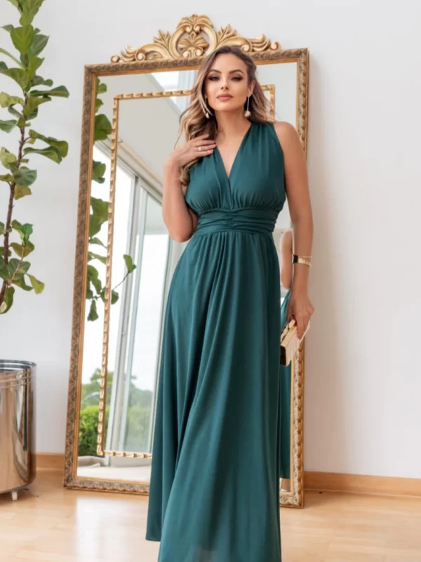 Vestido Longo Feminino /Leve e Confortável Várias Cores Blogueira Festa Eventos Casual